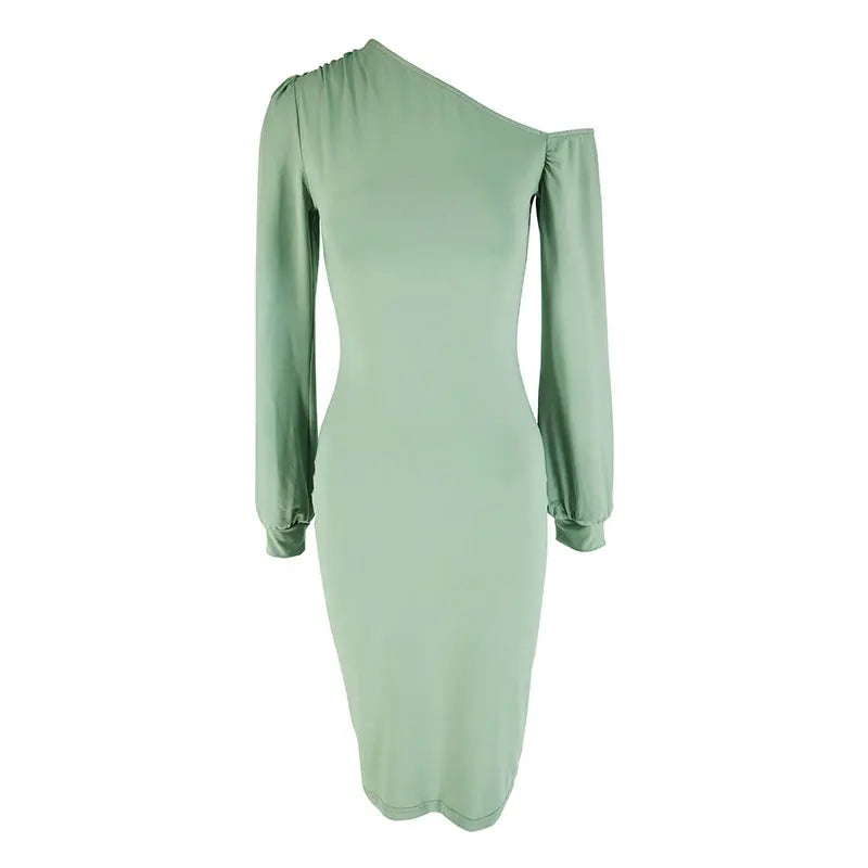 Verona Élan – Figurbetontes One-Shoulder Midikleid